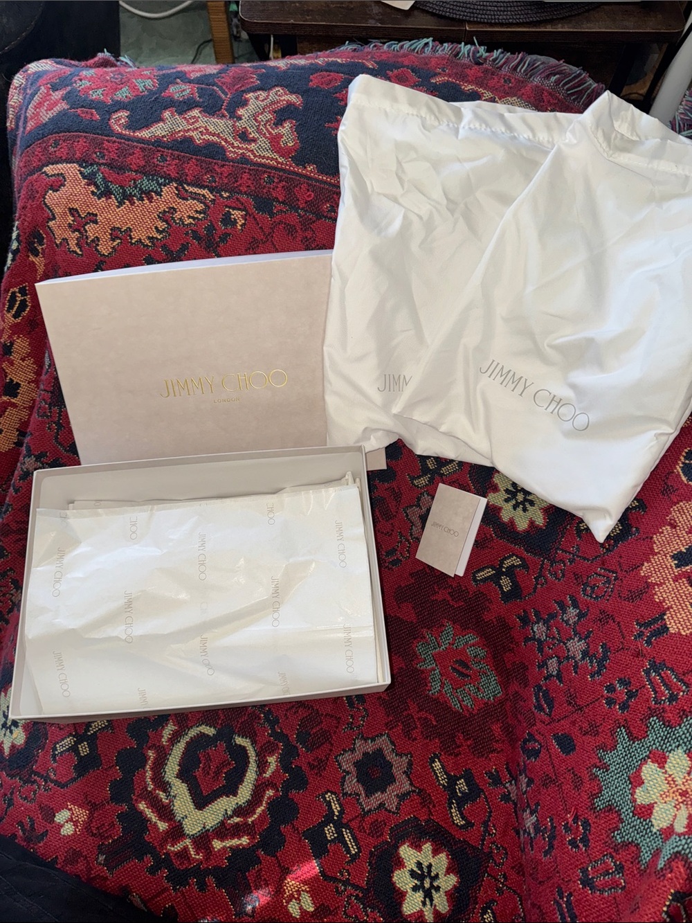Jimmy Choo Shoe Box & 2 Dust Bags